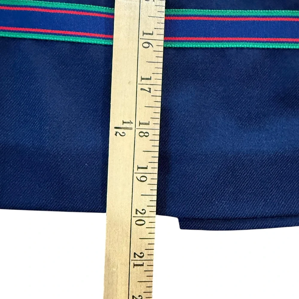 Vineyard Vines‎ Wool Skirt Tartan Wrap Navy Size 8 NWT Grosgrain Skirt